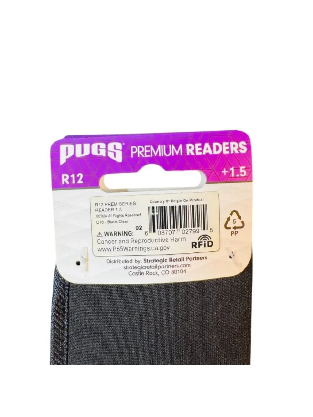 Pugs Premium Reading Glasses +1.5 Tortoise Shell With Soft Case Included